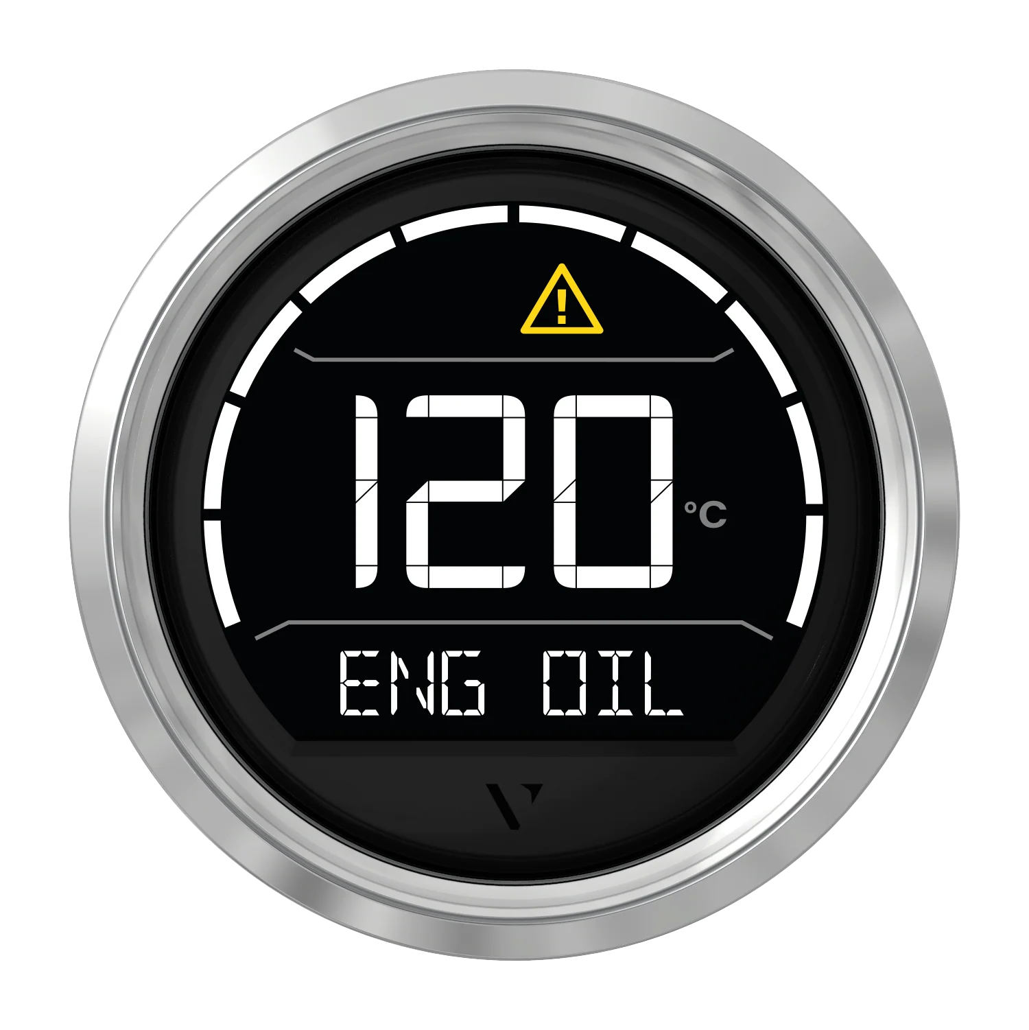 Veratron VL Digital 52 Multifunction Gauge - Triangular Chrome