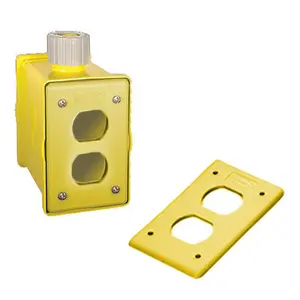 Hubbell HBLPOB1DY marine electrical box in yellow