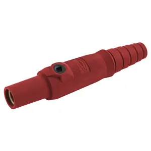 Hubbell HBL15FR single-pole female plug in red