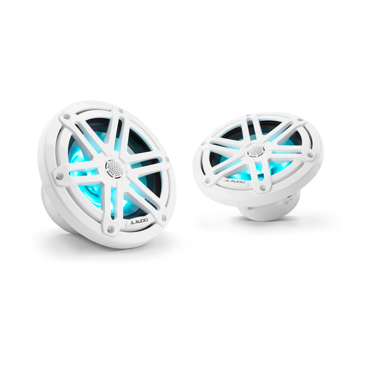 JL Audio M3 Marine Speakers, 6.5" with LED and White Sport Grille (M3-650X-S-Gw-i)