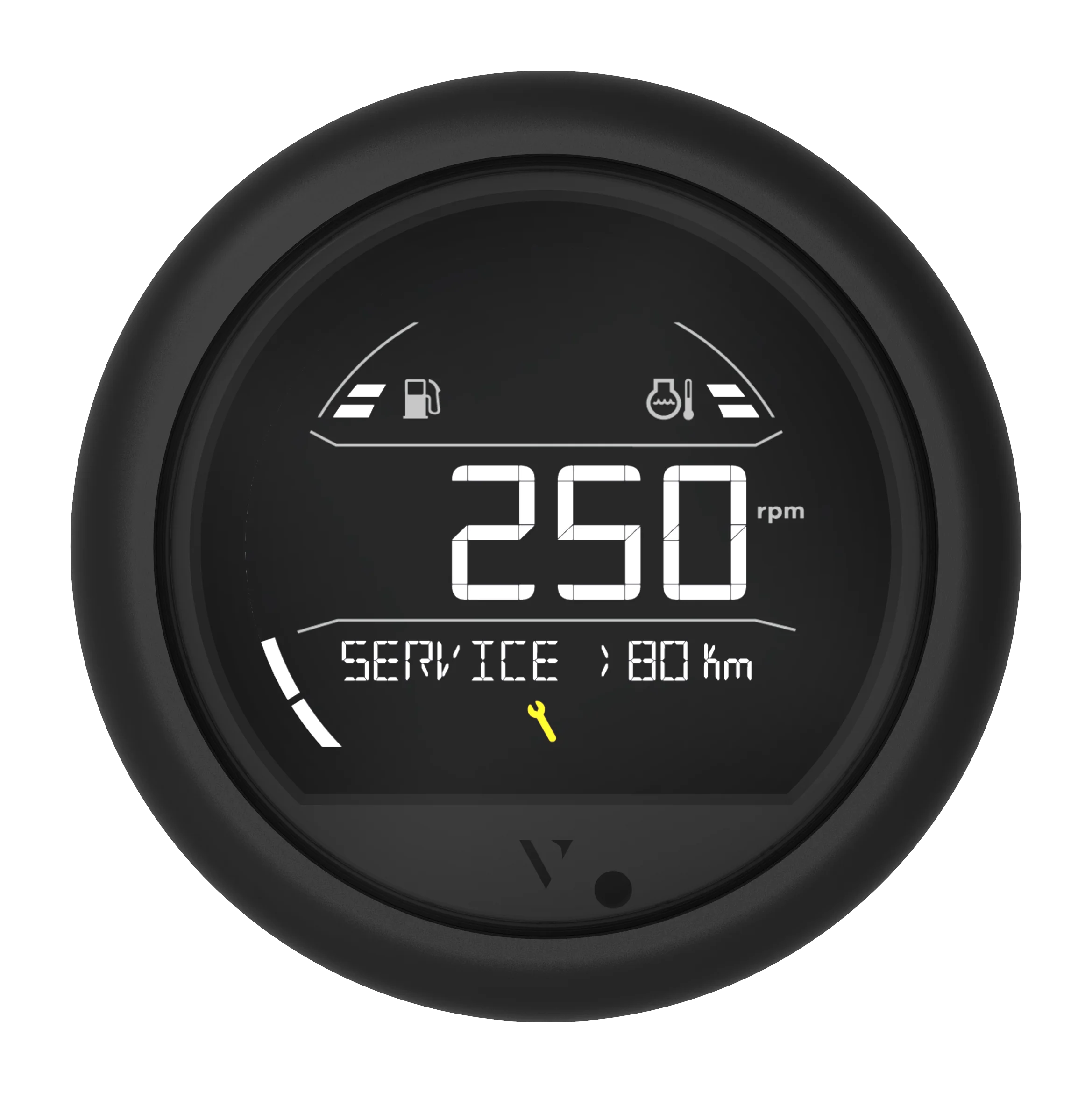Veratron VL Digital 85 Multifunction Gauge - Round Black