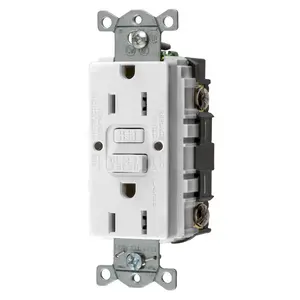 Hubbell GFRST52MW marine-grade self-test GFCI receptacle in white
