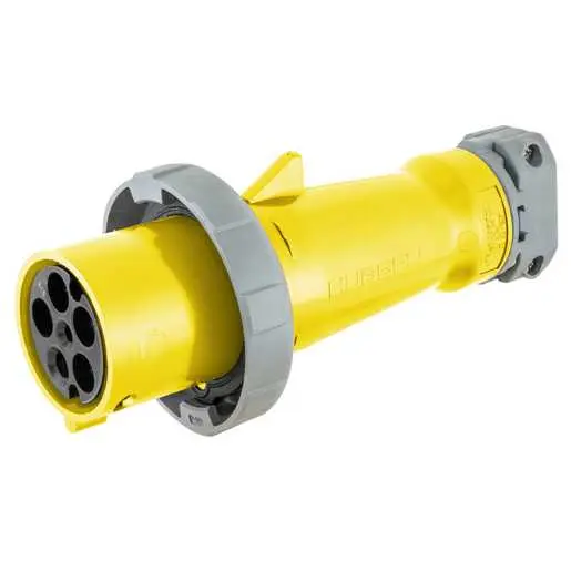 Hubbell M5100C9R watertight connector body in yellow