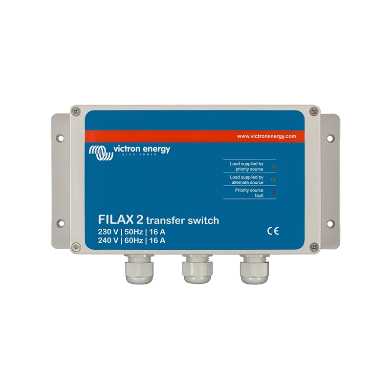 Victron Filax 2 transfer switch for 230 V/50 Hz and 240 V/60 Hz