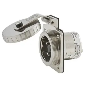 Hubbell HBL503SS marine shore power inlet in stainless