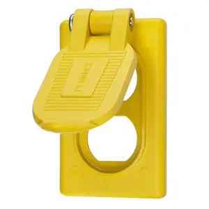 Hubbell HBL52CM22 weatherproof cover in yellow
