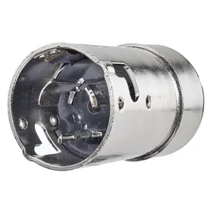 Hubbell HBL63CM61 50 A 125 VAC male marine plug in metallic finish