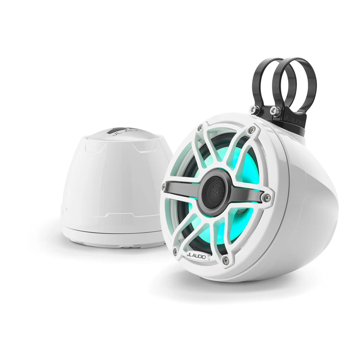 JL Audio VeX Enclosed System, M6 6.5" with LED and White Sport Grille (M6-650VEX-Gw-S-GwGw-i)
