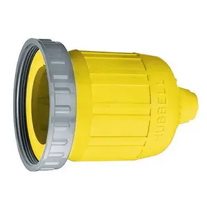 Hubbell HBL60CM33 Seal-Tite weatherproof device boot in yellow