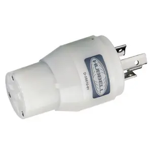 Hubbell HBL31CM29 marine power adapter in white