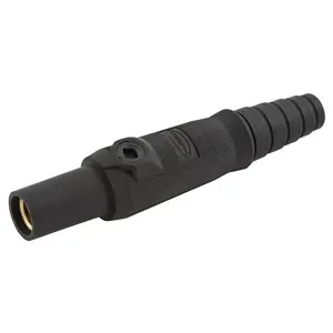 Hubbell HBL15FBK single-pole female plug in black