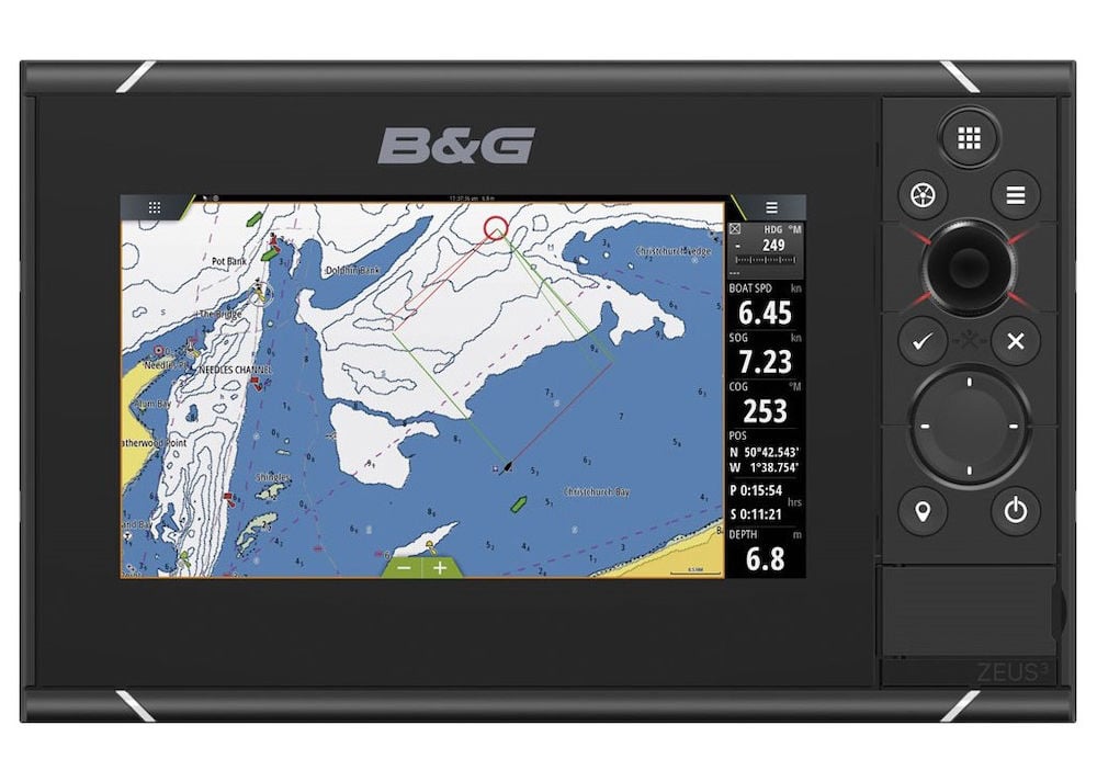 B&G Zeus³ 7 chartplotter with world basemap