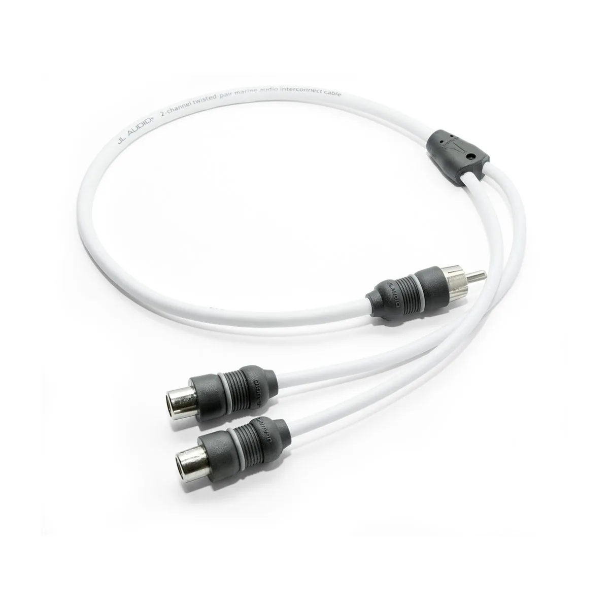 JL Audio Marine Y-adapter, 1 Male Plug, 2 Female Jacks (XMD-WHTAICY-1M2F)