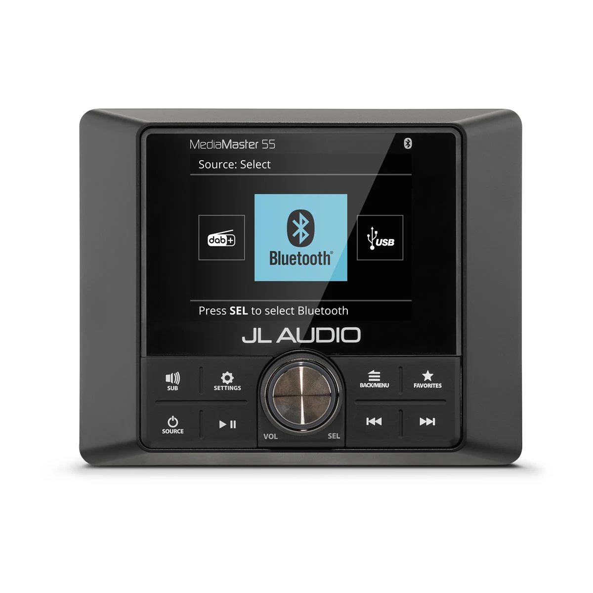 JL Audio MediaMaster 55 Stereo, MM55 Weatherproof Stereo with Full-Color LCD Display (MM55)