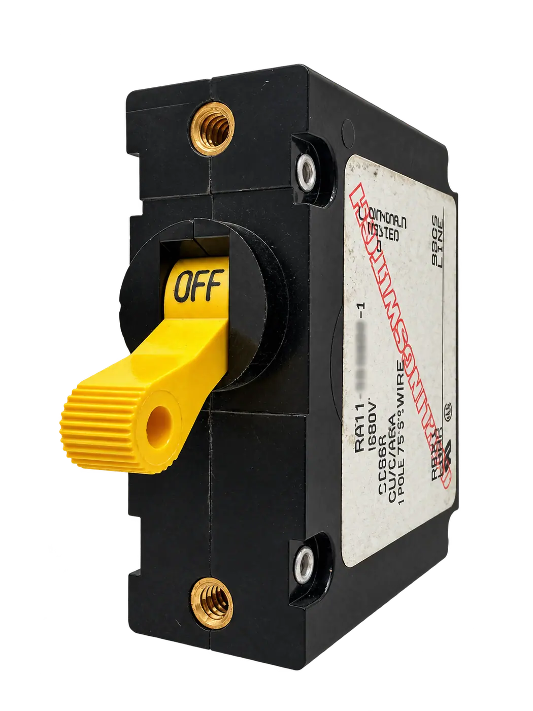 Carling Technologies AA1-B0-34-640-8N1-C, 40A A-Series single-pole circuit breaker