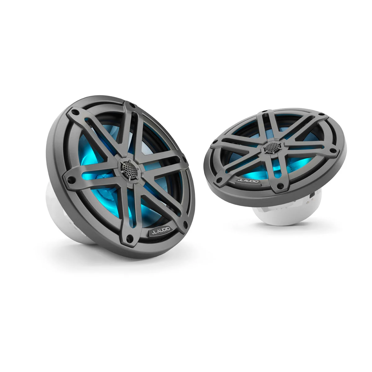 JL Audio M3 Marine Speakers, 7.7" with LED and Gray Sport Grille (M3-770X-S-Gm-i)