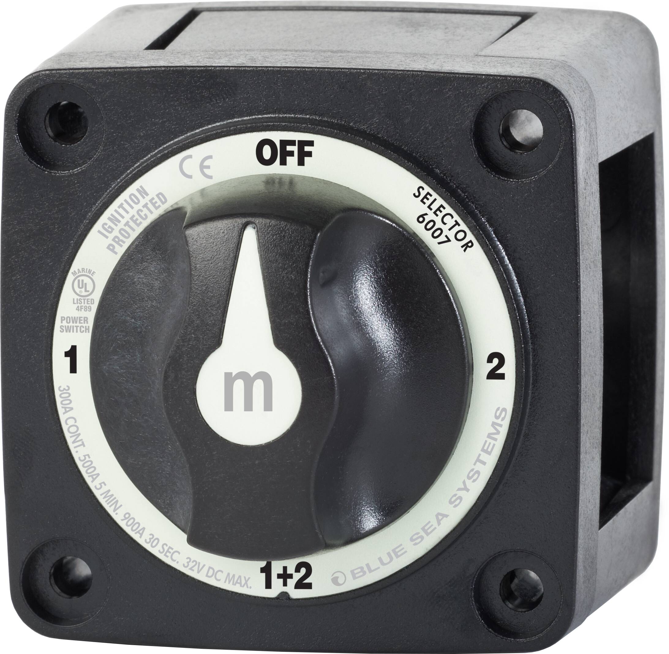 Blue Sea Systems m-Series Mini Selector 4-Position Battery Switch without AFD