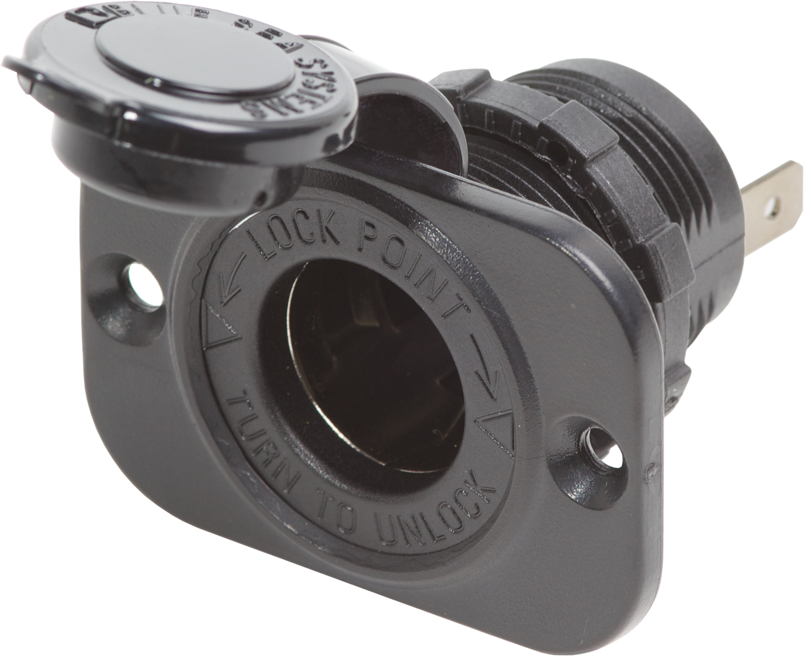 Blue Sea Systems Dash Socket 12V DC with Watertight Cap