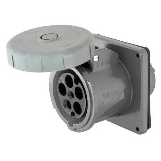 Hubbell M5100R9 watertight receptacle in gray