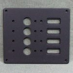 Panel Blank for AA1 1-pole Breaker-4 position-BLK